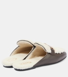 Tod's Catena shearling-lined leather slippers