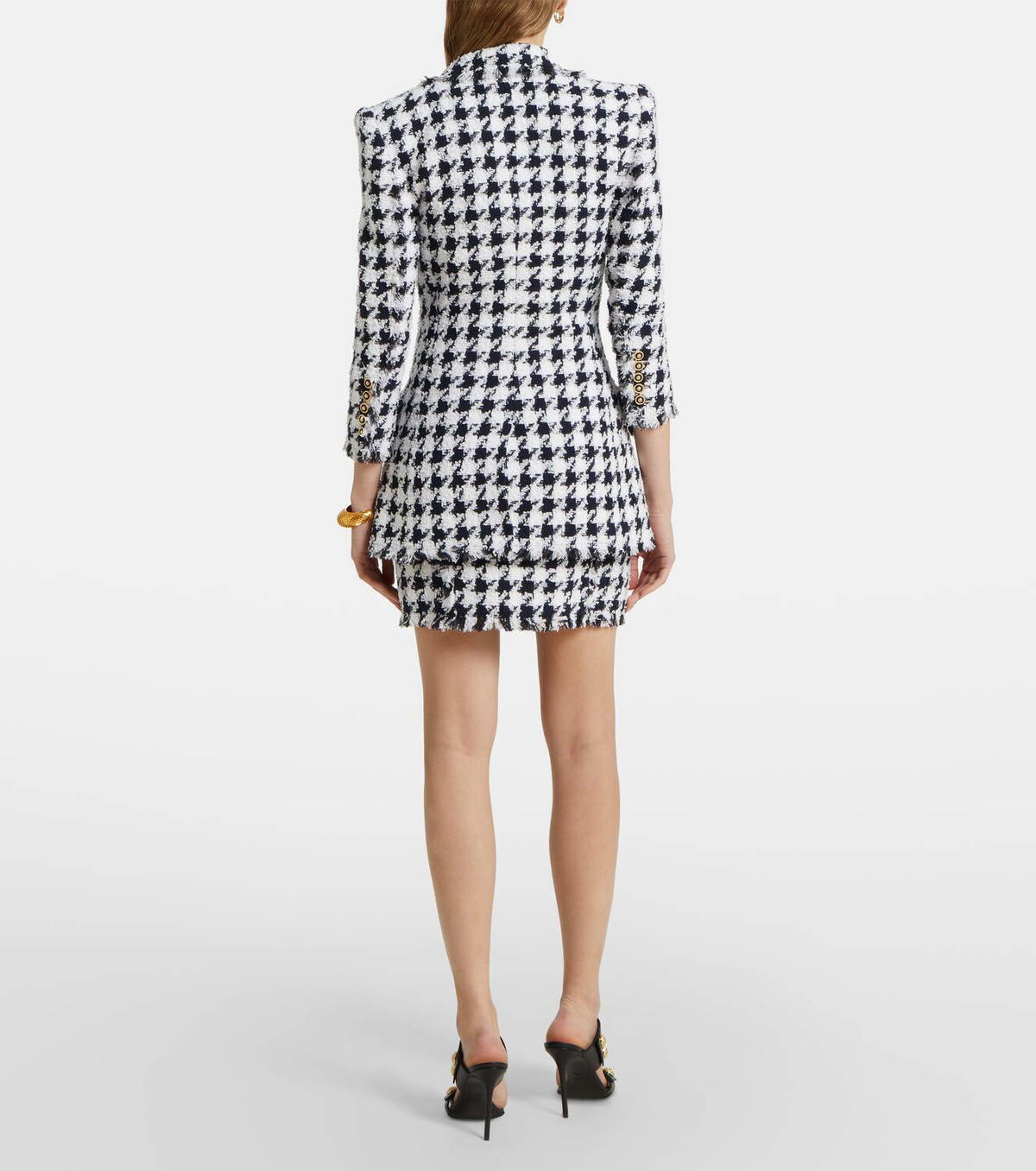 Balmain Houndstooth tweed blazer