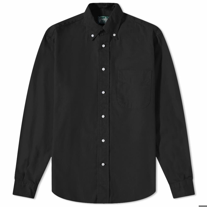 Photo: Gitman Vintage Men's Button Down Overdyed Oxford Shirt - END. Excl in Black
