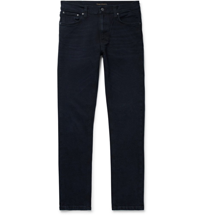 Photo: Nudie Jeans - Lean Dean Slim-Fit Tapered Organic Stretch-Denim Jeans - Black