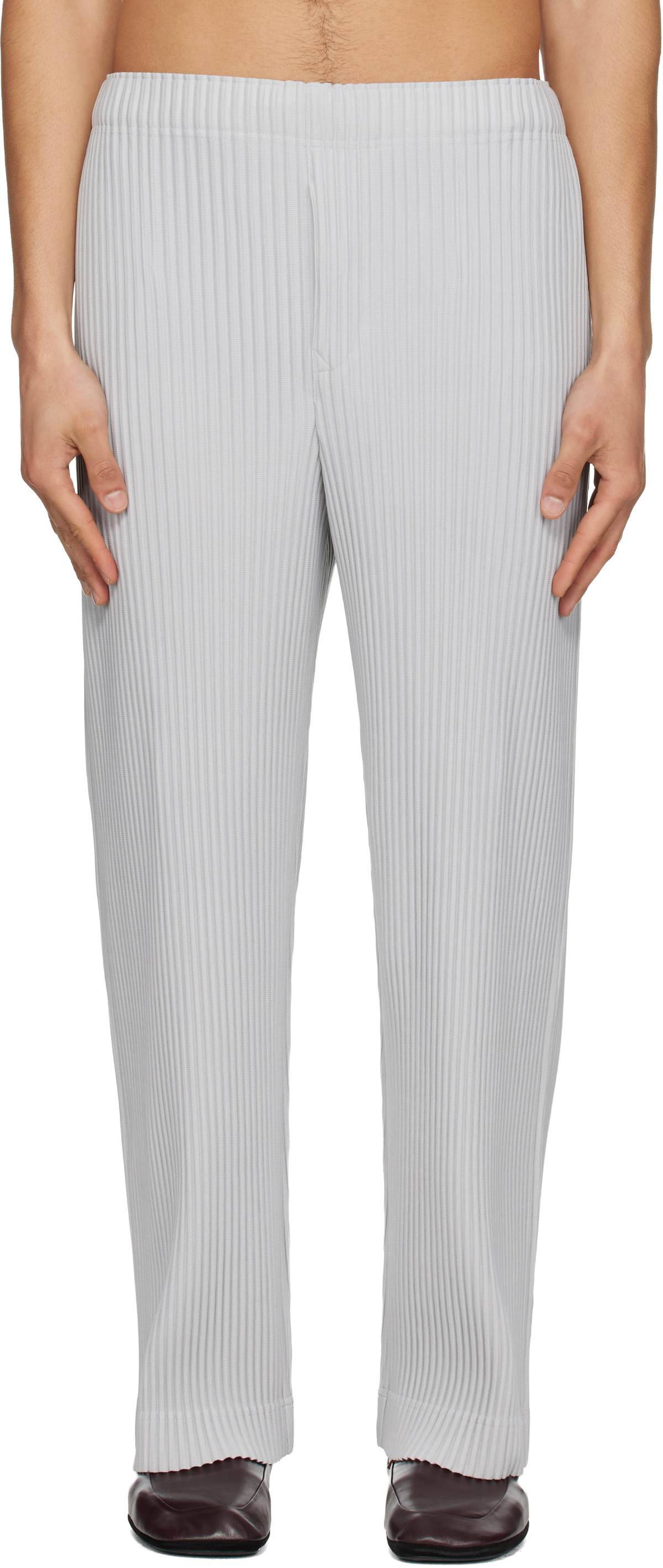 N*@様 HOMME PLISSÉ ISSEY MIYAKE パンツ グレー HOMME PLISSÉ ISSEY MIYAKE OCTOBER BASICS Pleated Trousers | Liberty