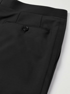 Canali - Wool and Mohair-Blend Tuxedo Trousers - Black