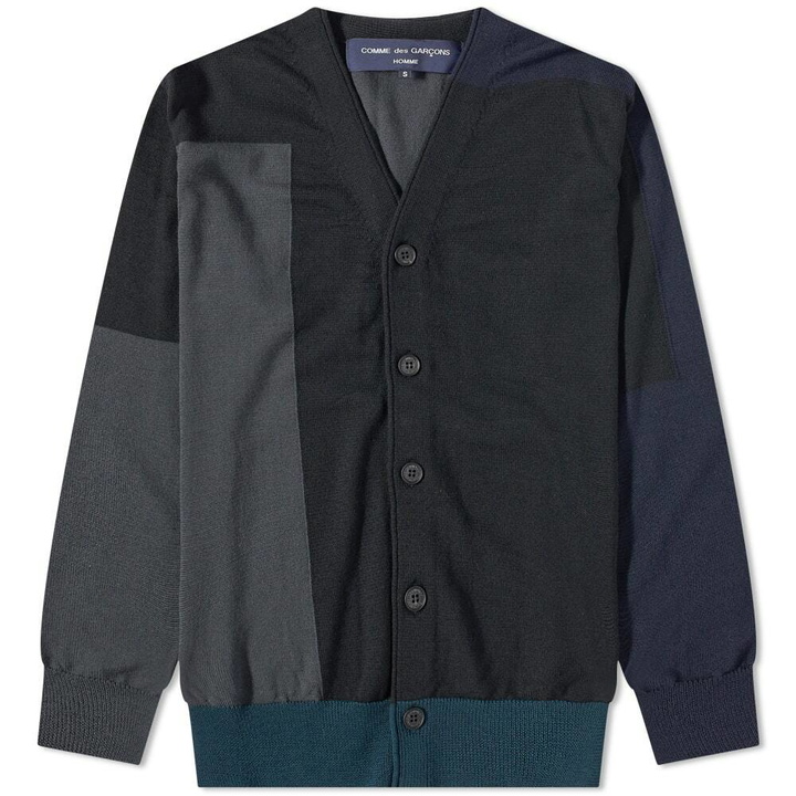 Photo: Comme des Garçons Homme Men's Mixed Panel Cardigan in Black