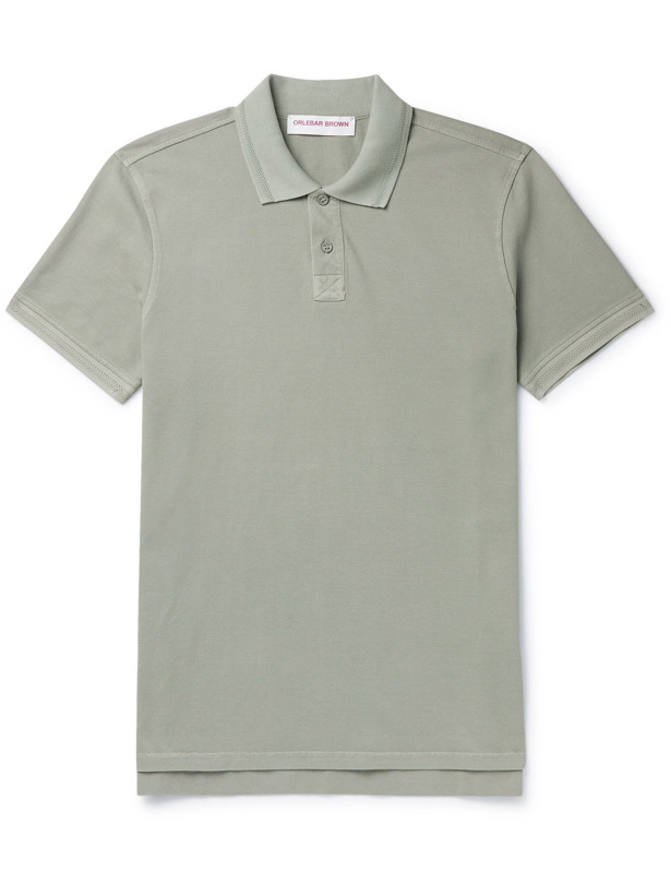 Photo: ORLEBAR BROWN - Jarrett Garment-Dyed Cotton-Piqué Polo Shirt - Green