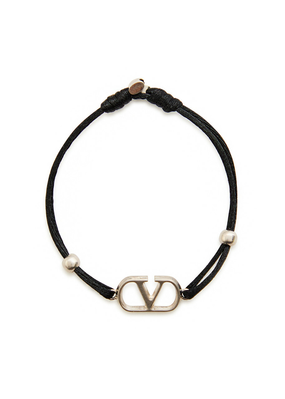 VALENTINO GARAVANI leather vlogo bracelet 'the bold Brown
