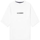 Comme Des Garçons Homme Men's Homme T-Shirt in White/Black