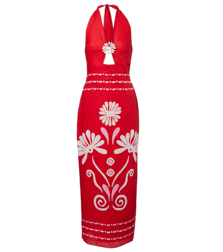 Photo: Cala de la Cruz Orly printed halterneck linen midi dress