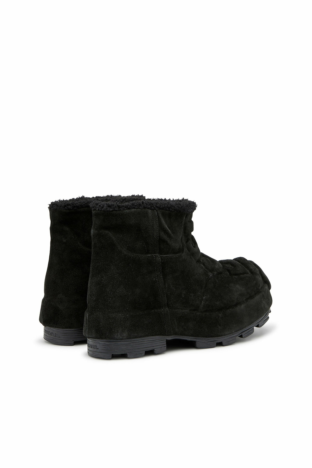 Diesel D-Hammer-Suede ankle boots with embossed logo - Boots - Unisex - Black
