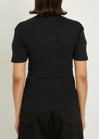 Lemaire Ribbed Cotton-blend top Black