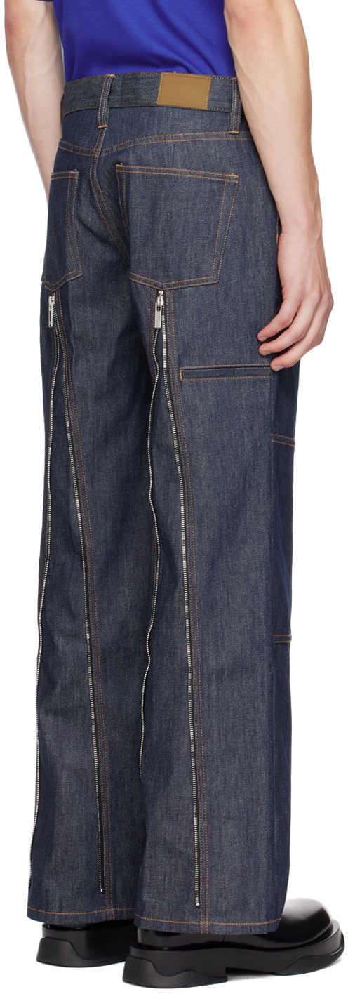 Helmut Lang Indigo Zip Carpenter Jeans Helmut Lang