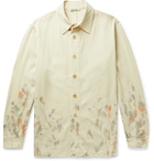 Auralee - Paint-Splattered Wool-Gabardine Shirt - Neutrals