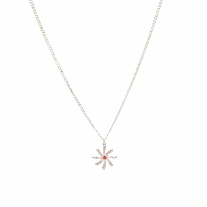 Photo: Maple Men's Rhythm Star Chain Necklace in Silver/Orange Zircon