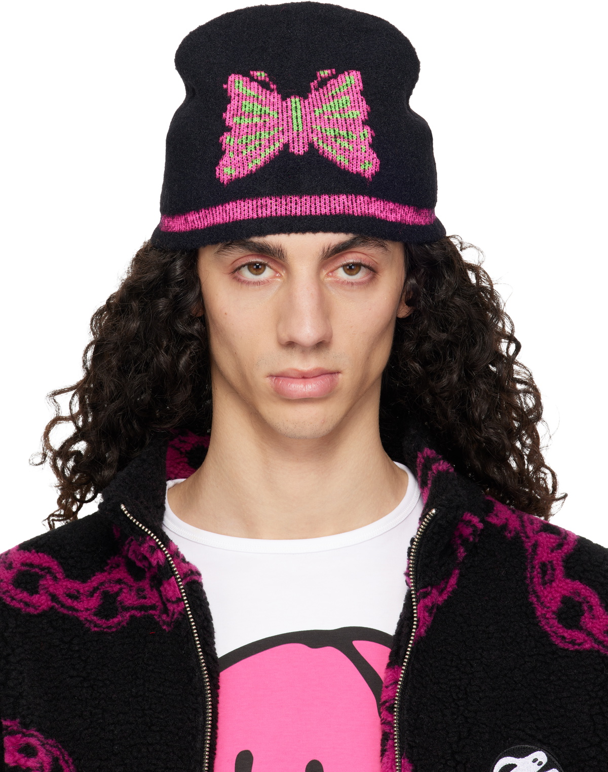 Chopova Lowena SSENSE Exclusive Black Wool Cat Hat Chopova Lowena