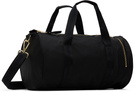 Fred Perry Black Textured Nylon Barrel Duffle Bag