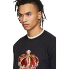 Dolce and Gabbana Black Big Crown Sweatshirt