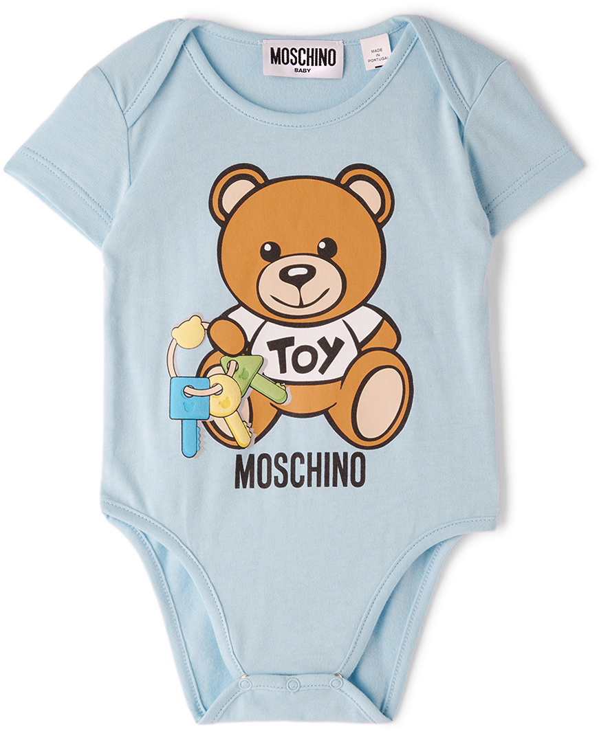 Baby Teddy Bear Jersey Sweatshirt And Sweatpants Set in Multicoloured -  Moschino Kids