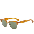 Garrett Leight Men's Elkgrove Sunglasses in Matte Butterscotch/Gold