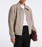 Bottega Veneta Intrecciato suede blouson jacket
