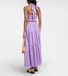 Staud - Kai cropped halter-neck cotton top