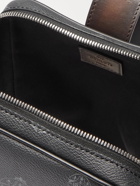 Berluti - Mesh-Panelled Logo-Print Canvas and Leather Camera Bag