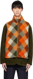 Engineered Garments Green & Orange Jacquard Vest