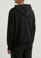 Marni Distressed Hooded Cotton Sweatshirt Black
