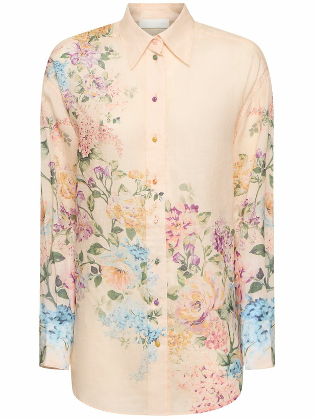 Photo: ZIMMERMANN Halliday Printed Ramie Relaxed Shirt