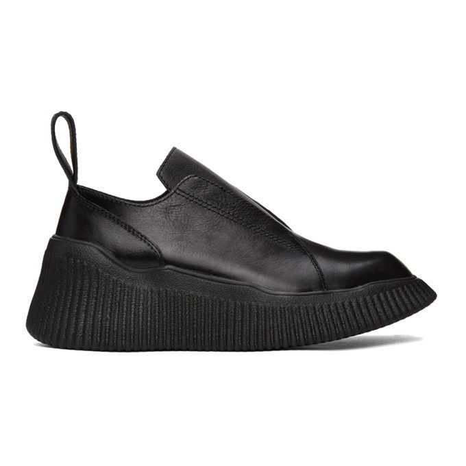 Photo: Julius Black Leather Platform Loafers