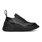 Julius Black Leather Platform Loafers