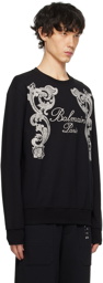 Balmain Black Printed Sweatshirt