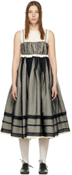 Renli Su Black & Off-White Illusion Strap Dress