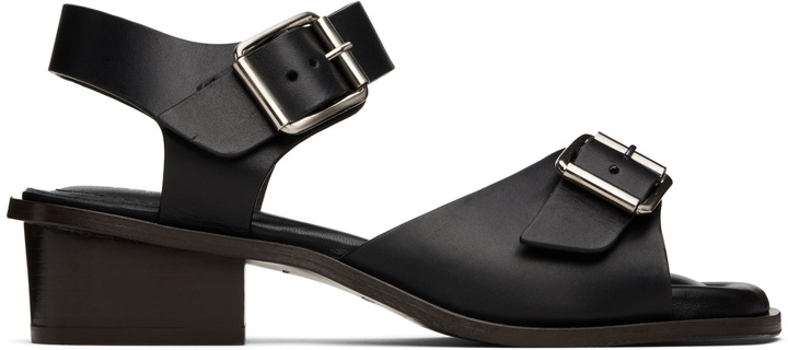 Photo: LEMAIRE Black Square 35 Heeled Sandals