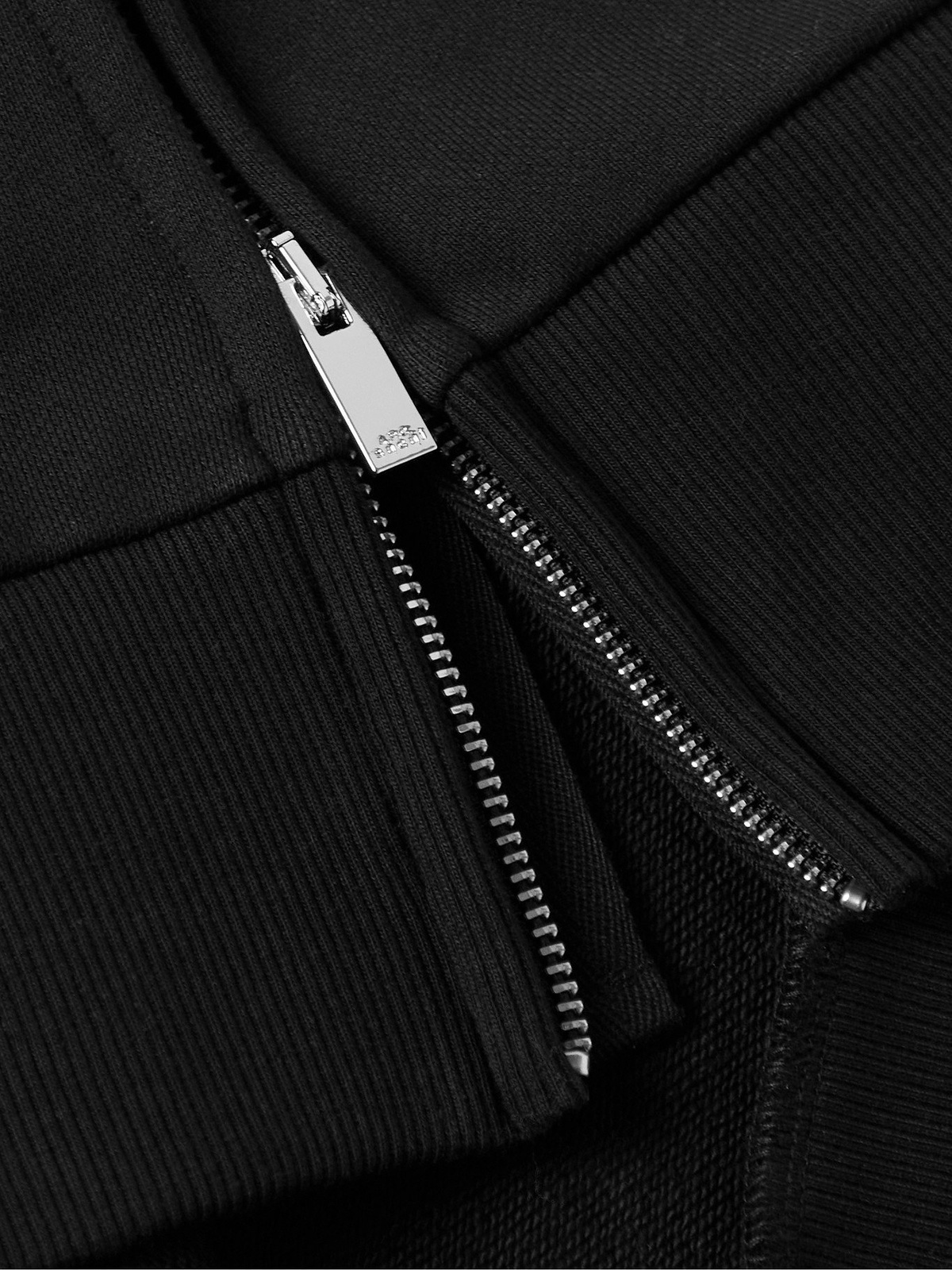 A.P.C. - Sacai Taiyo Zip-Detailed Logo-Print Loopback Cotton