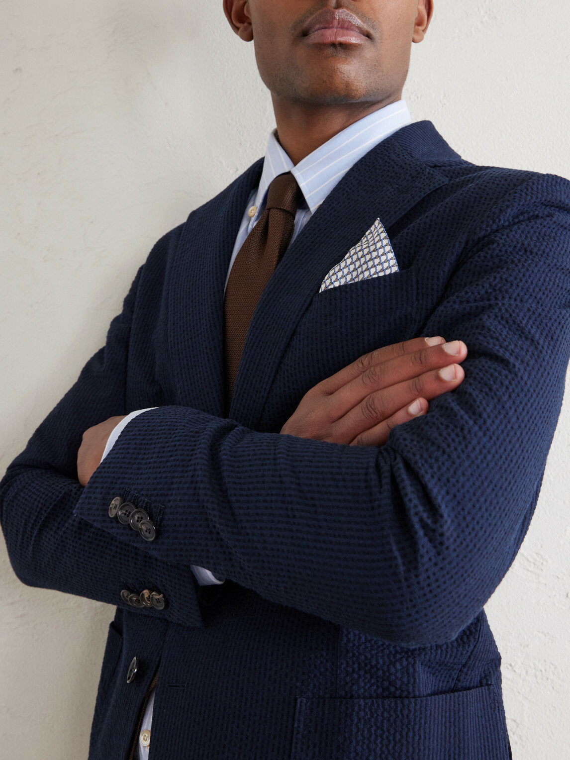 De Petrillo - Printed Silk-Twill Pocket Square