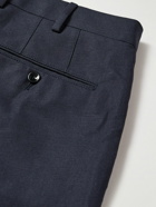 Loro Piana - Straight-Leg Cotton and Linen-Blend Trousers - Blue