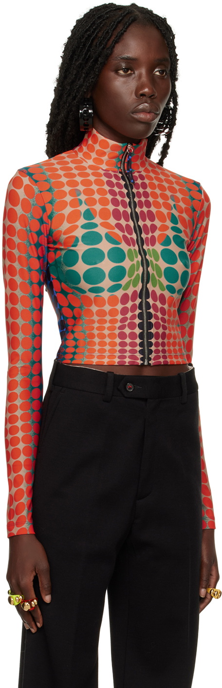 Jean Paul Gaultier Orange Dots Track Jacket Jean Paul Gaultier