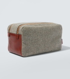 Brunello Cucinelli Leather-trimmed toiletry bag