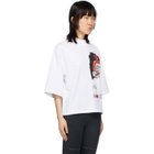 Pyer Moss White Mock Neck Ponte T-Shirt