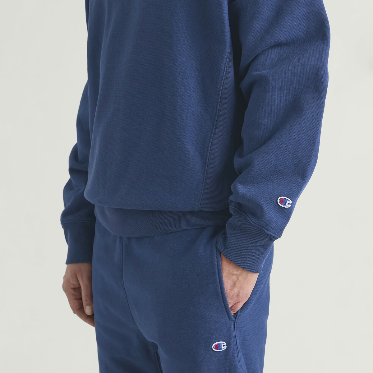 Champion Men's Reverse Weave Relaxed Sweatshirt in Navy