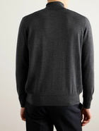 Etro - Logo-Embroidered Wool Rollneck Sweater - Gray