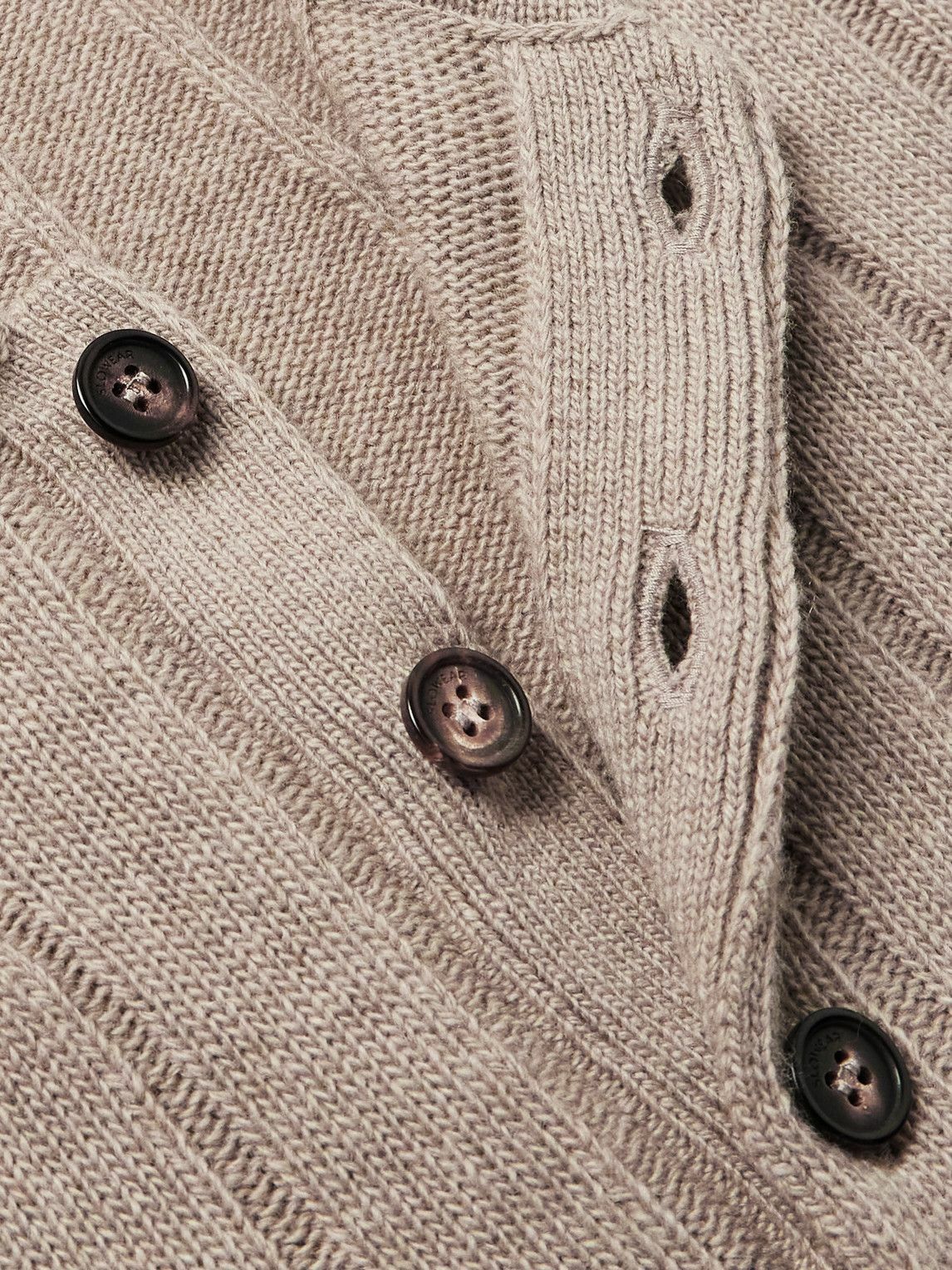 Incotex - Zanone Cable-Knit Wool and Cashmere-Blend Polo Shirt - Neutrals