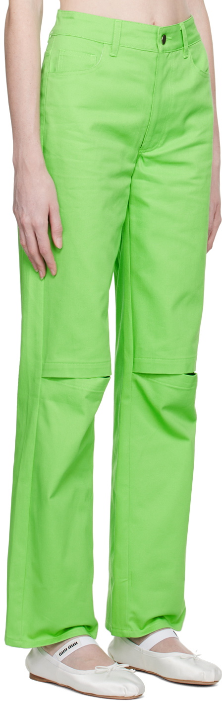 KkCo Green Slit Trousers