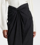 Róhe Gathered midi skirt