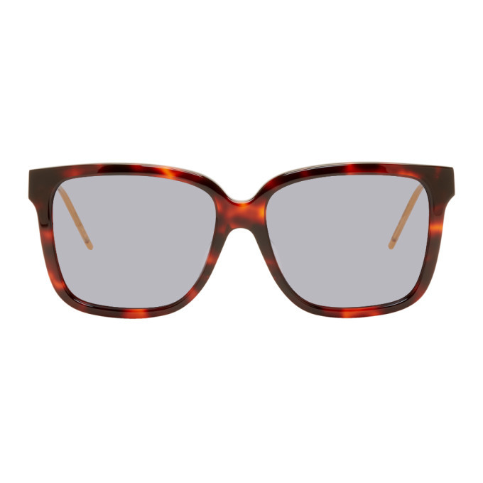 Gucci Tortoiseshell Square Sunglasses w/ Web Stripe & Case Gucci Web Stripe 55mm Square Sunglasses | Neiman Marcus main image 3