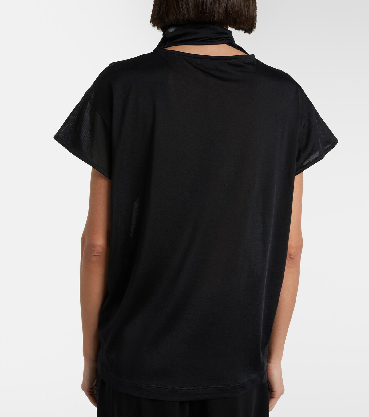 Lemaire Scarf-detail jersey top