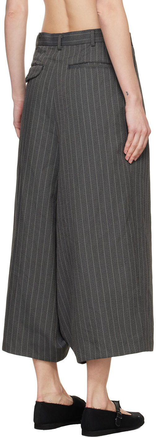 Comme des Garçons Comme des Garçons Gray Pinstripe Trousers