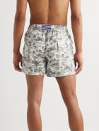 Atalaye - Alma Mid-Length Printed Recycled Swim Shorts - Neutrals
