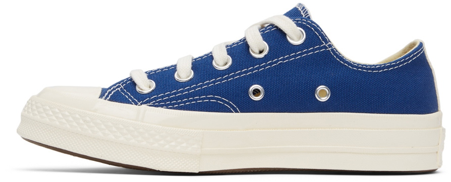 COMME des GARÇONS PLAY Blue Converse Edition Half Heart Chuck 70 Low Sneakers