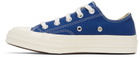 COMME des GARÇONS PLAY Blue Converse Edition Half Heart Chuck 70 Low Sneakers