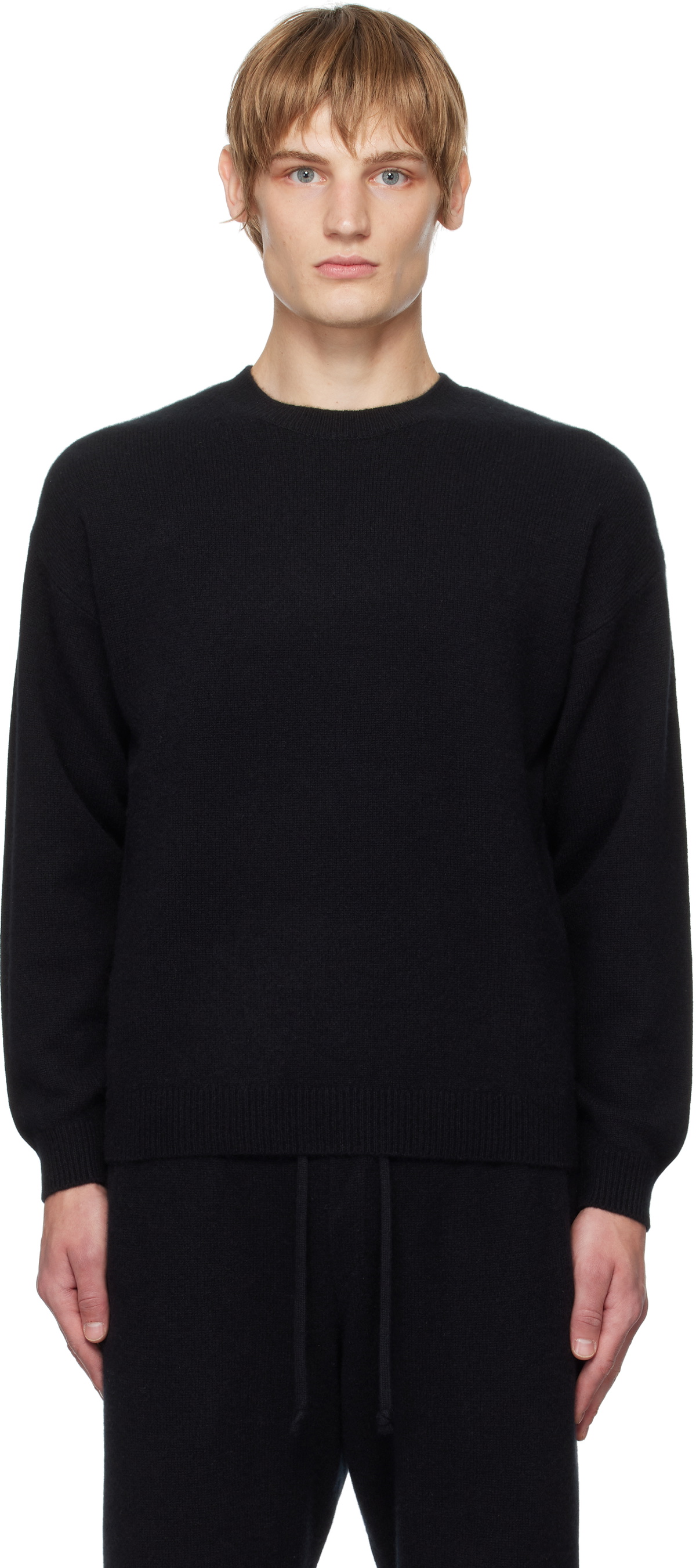 AURALEE Black Baby Cashmere Knit Sweater Auralee